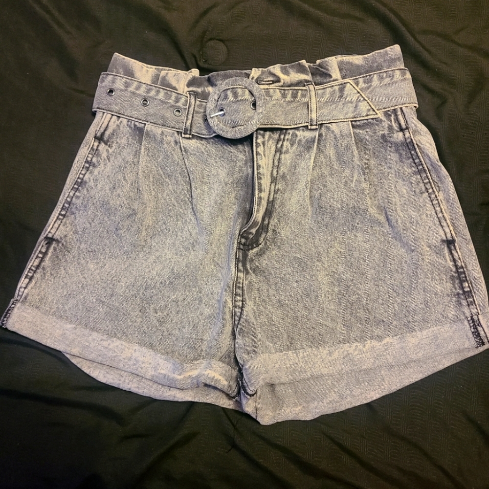 Dark Wash High Rise Shorts